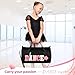 Dance Bag for Girls, KUIRAN 23L Waterproof Travel Duffel Bag with Colorful Chenille Letter, Lightweight Small Gym Sport Ballet Weekender Bag with Large Main Compartment - Black/White/Pink