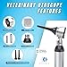 Zniry Veterinary Otoscope Opthalmoscope LED ENT Diagnostic Set, with Diagnostic Premium Instruments Vet Otoscope Set, Otoscope for Dogs, Pet Otoscope