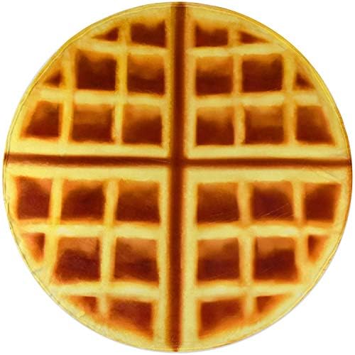 CASOFU Waffles Blanket, Giant Flour Waffles Throw Blanket, Novelty Waffles Blanket for Your Family, Soft and Comfortable Flannel Waffles Blanket. (Brown and Yellow,60 inches)