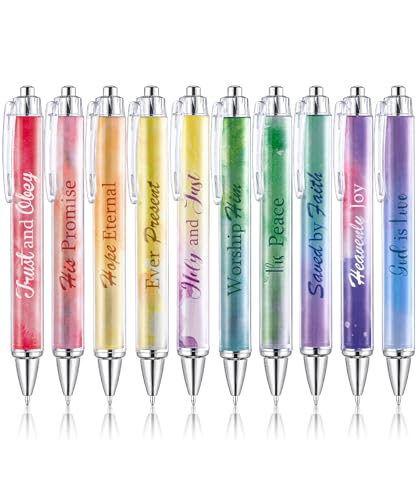 Mr. Pen- Christian Pen Set, 10 Pack, Gradient Style, Black Ink, Bible Verse Pens, Christian Pens for...