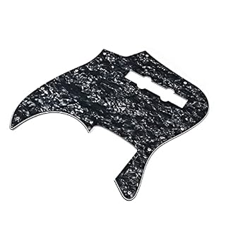 CIVVOPSSW 1 pli 10 Trous Guitare Pick Guard Plaque décorative Fleur Impression Noir Pickguard Couverture pièces de… - Les Beatles, Paul McCartney, John Lennon, RIngo Starr, George Harrison CIVVOPSSW 1 pli 10 Trous Guitare Pick Guard Plaque décorative Fleur Impression Noir Pickguard Couverture pièces de… – Image 5