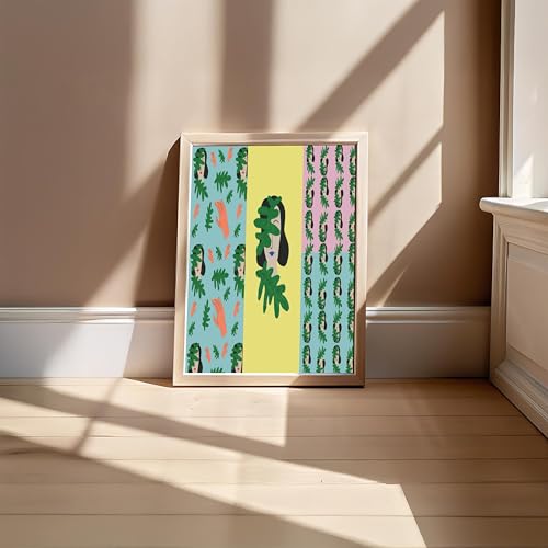 Image of BLINKART Andi Warhole Aesthetic Modern Art Walls With Frame | Natural Wood Texture | Living Room Bedroom Office Wall Decoration | Poster Home Decor Frames Wall Bedroom | 12x8 Inches (D488)