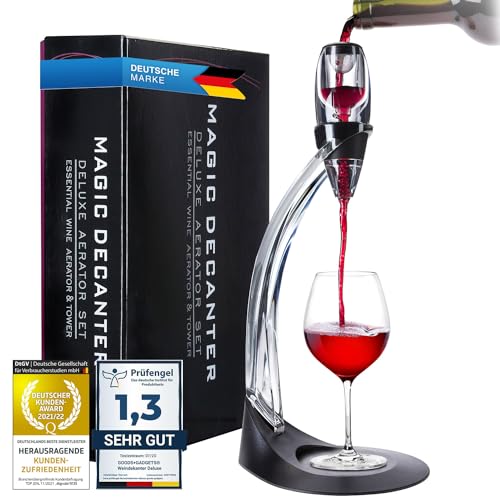 Aireador de vino Magic Decanter Deluxe con soporte Decanter de lujo Decanter Pourer de vino