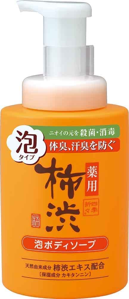 Gel de Ducha Japonés con Tanino de Caqui Kakishibu Astringente y Ácido Hialurónico, Hidratante y de Baja Acidez, 500ml, Made in Japan 4040038