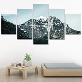 SIGNWIN 5 Panel Canvas Wall Art Calming Waters...