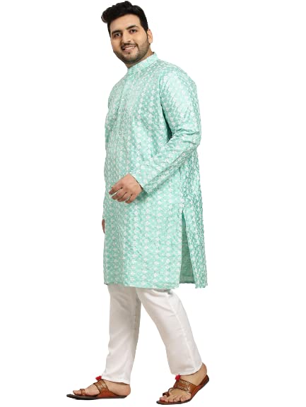 Image of SOJANYA (Since 1958, Men's Silk Blend Grey Kurta Pyjama & Silk Blend Jacket Combo