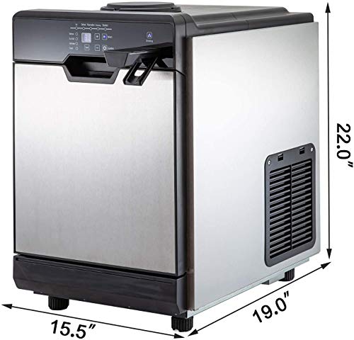 Kommerzielle 2-in-1-Eismaschine mit Wasserspender56 lbs in Einer kommerziellen 24-Stunden-Eismaschine 32 Würfel in einem… – Bild 3