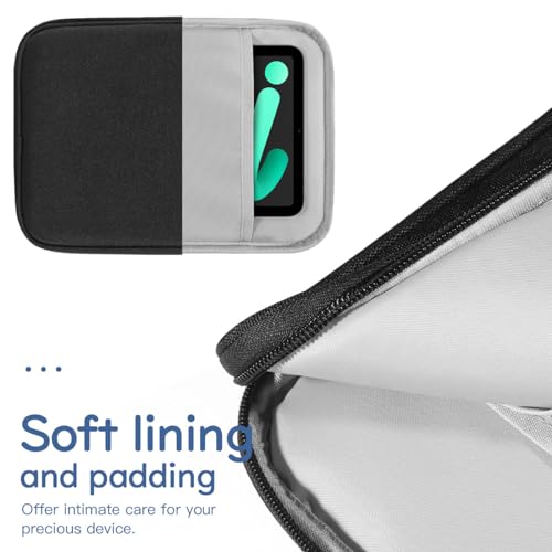 Image of Dadanism 8-9 Inch Tablet Sleeve Bag Carrying Case for iPad mini 7th /6th 8.3 inch, iPad mini 7.9 inch, Galaxy Tab A7 Lite /A9 8.7 inch, Remarkable Paper Pro Move 7.3 inch 2025, Tab M8 8 inch, Tab M9 9 inch, Black