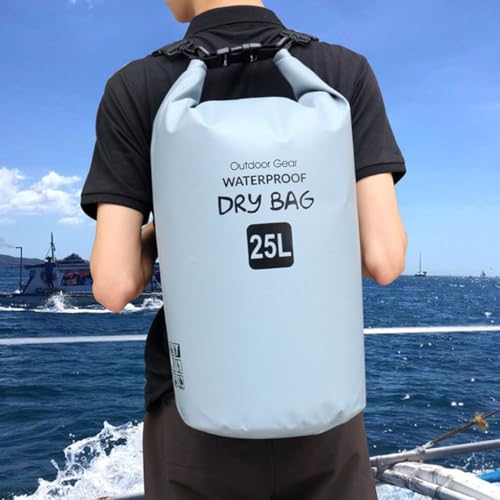 Sac étanche natation bleu 20L pliable protège de l'eau et du sable vos objets - 3