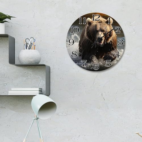 Horloge murale Katmai décoration murale moderne et rustique de 30,5cm - 3