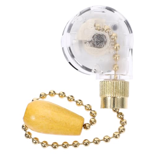 Hemobllo Interrupteur De Ventilateur Plafonnier Tire Chaîne De Traction De Feu De Plafond Chaînette De Lampe Chaîne De Traction Pour Ventilateur De Plafond Doré Plastique