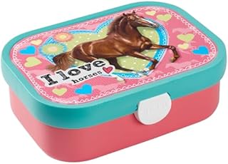 Mepal - Lunch Box Campus - Bento Lunch Box For Children - Lunch Box With Bento Compartment & Fork - Lunch Box With Clip Closure - BPA-free & Dishwasher Safe - 750 ml - My Horse.
