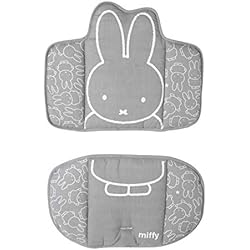 Tronas Roba roba Cojín para Trona para Todos los Modelos Sit Up - Diseño miffy® - 2 Piezas - Reductor de Asiento - Estampado de Conejo - Blanco / Gris