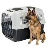 Ferplast Trasportino Cane CLIPPER PLUS, IATA, Trasportino Cane Taglia Grande max 60 Kg, Trasportino Rigido, Chiusura Sicura, con Doppio Vano per Accessori, Maniglia Estraibile, 105 x 75 x h 79 cm