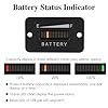 Jayron Lead Acid Battery Indicator Meter Gauge/Waterproof Battery Capacity Meter,Universal LCD Digital Bat Discharge Alert,Use for Golf Cart,Fork Lifts,Star Car,Club Car,etc(12/24V) #1