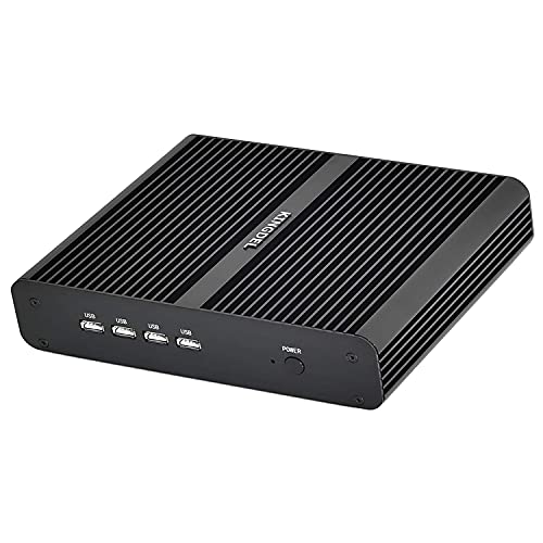 Image of KINGDEL NC860 Mini Desktop Computer, Fanless Mini PC with 10th Gen. CPU, 16GB RAM, 1TB SSD, 4K 4096x2304, HD Port, DP, Full Metal Case
