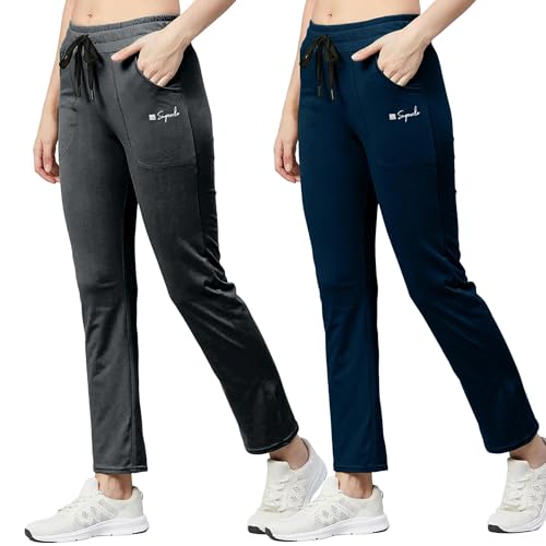 Image of Pinkmint Cotton Style Pyjamas for Women Combo l Stylish Side 2 Pockets l Gym Wear l Comfortable Track Pant