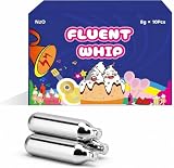 Whipped Cream Chargers 10 Pack, 8g Food Grade N2O Cream Charger Nitrous Oxide Cartridges, Professional Refills...