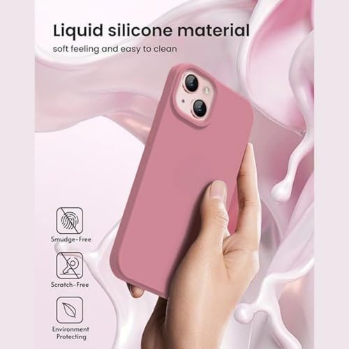 Image of Premium Liquid Silicone Case for iPhone 11 - Slim Full Body Protective Back Cover with Soft Microfiber Lining, Anti-Slip Grip Scratch Resistant Phone Case(Pink)