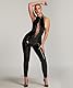 Hunkemöller Lace Up Catsuit - Caviar - S