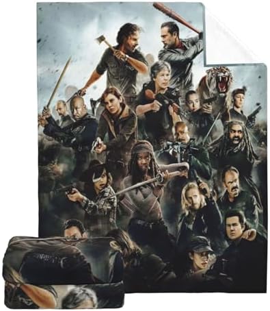 The Walking Horror Drama Dead Flannel Throw Blanket Soft Cozy for Bed Sofa Couch Living Room Chair Travel Lightweight Blanket 50"x40"