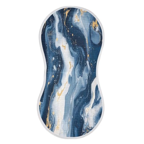 Marble Texture Burp Cloths Cotton Baby Washcloths,Large 22x11in Burping Cloth Absorbent and Soft for Newborn Baby Boys and Girls,2 Pack