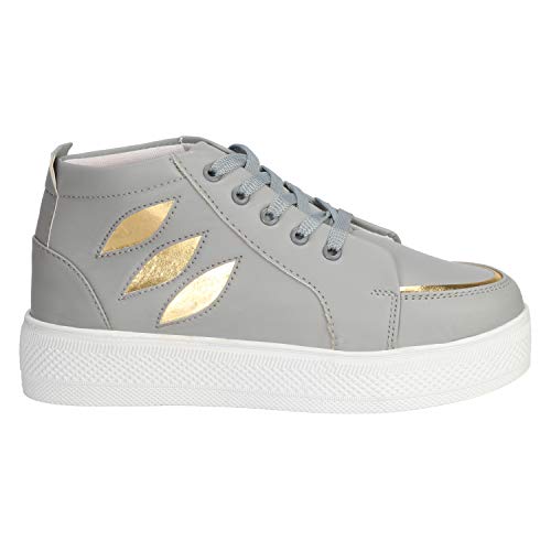 Image of Commander Girl's Grey Sneakers - 8 Kids UK (40 EU) (701)