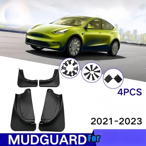 Guardabarros para coche Tesla Model X 2016-2021 y kit protector contra salpicaduras 2