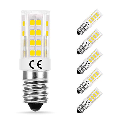 Bombillas LED E14, LOHAS 5W (Equivalente a Halógeno de 40W), Blanco Natural 4000K, 450LM, 230V, No Regulable, Ángulo de Haz de 360 Grados, Bombillas de Bajo Consumo, Paquete de 5 Unidades