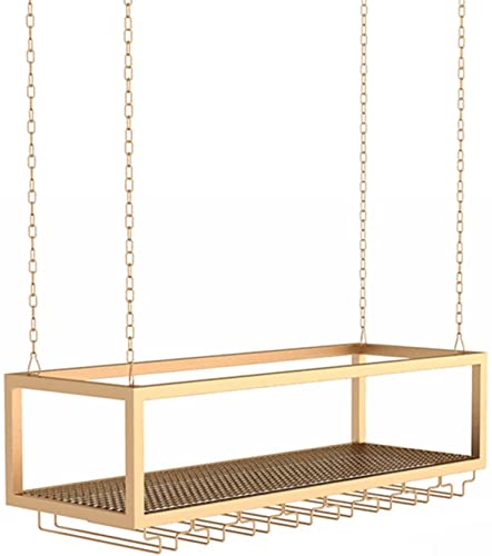 Wine Rack Wine Rack Hanging Stemware Glass Holder, Wall Mounted Wine Bottle Storage Shelf Floating Gold Metal Organizer Shelves for Bars,Restaurants,Kitchens (Size : 80x25x20cm)