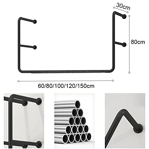Perchero industrial de pared rústico con tubos estables de gran capacidad y diseño compacto 7