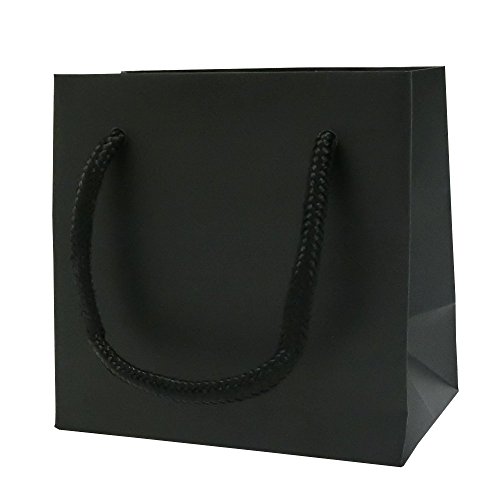 包装資材のHARU 紙手提袋 マット・ブラック S-12 50枚 120X70X115mm