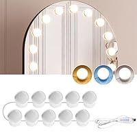 AURORIONCG 10 LED Spiegellichter Dimmbare Make-up Lampen 3000K/4000K/9000K Einstellbare Farbtemperatur USB Betrieben