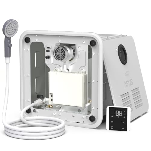 APUS RV Tankless Water Heater with Dual Water Outlets, 65,000 BTU, 3.9 GPM