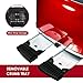 Roter Mond 4 Slice Toaster Retro Stainless Steel with Bagel Defrost Cancel Function, 6 Browning Settings, Extre Wide Slot and Removable Crumb Tray, Red, ST033