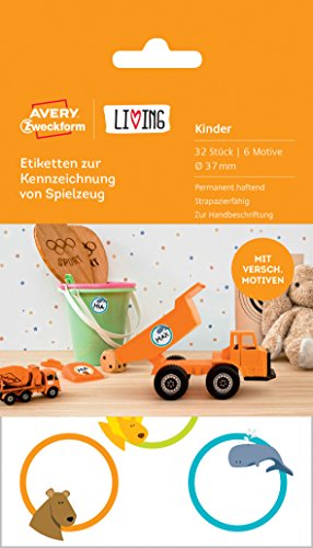 Avery 62034 Cerchio Bianco 32pezzo(i) etichetta