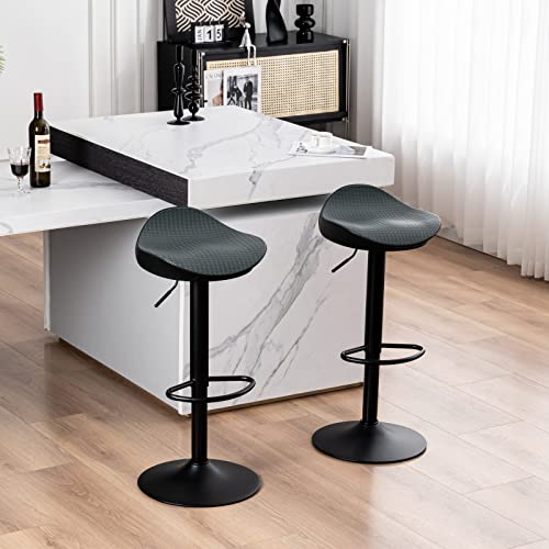 Barhocker 2 Stk. Schwarz Kunststoff - Barhocker - Küchenhocker