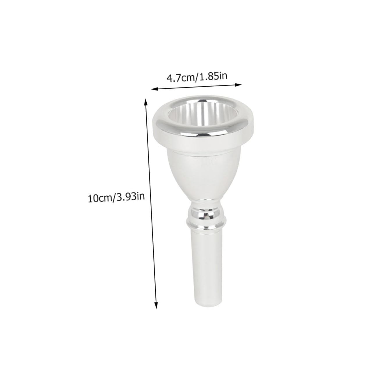 BESPORTBLE Professional Tuba Replacement Tuba Part Instrument Accessory Mouthpiece Replacement 14mm Silver Plated for