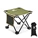 Opliy Camping Stool, Folding Samll Chair Portable Camp Stool for Camping Fishing Hiking Gardening and Beach, Camping Seat with Carry Bag (Green, L 13.5