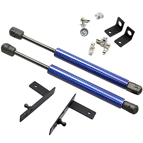 KUNSYOUKIM Lift Supports for Hyundai Tucson (TL) 2015-2021 Front Bonnet Hood Modify Carbon Fiber Gas Charged Shock Dampers Spring Struts Bar (2 PCS) (Blue Carbon Fiber)