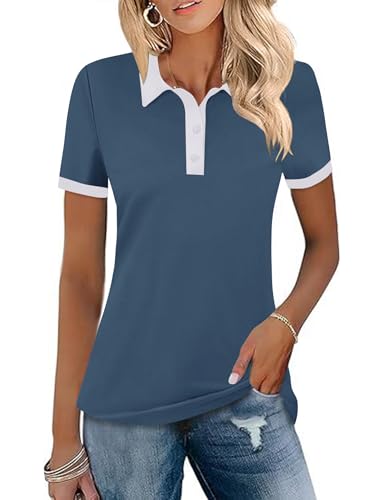 LOMON Womens Golf Polo Shirts Quick Dry Short Sleeve Tennis