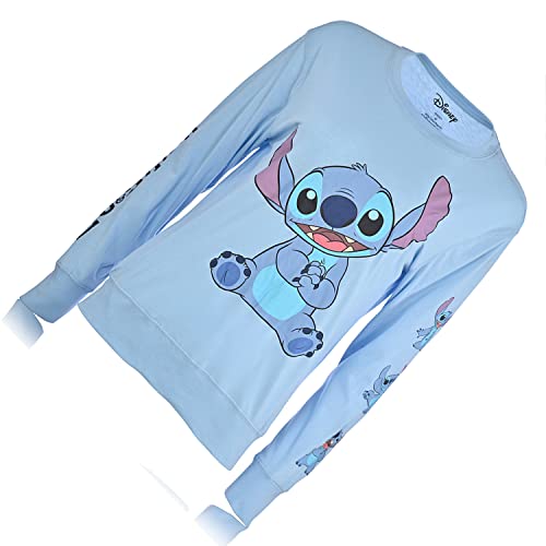 Ladies Lilo and Stitch Shirt - Ladies Classic Lilo and Stitch Long Sleeve Top with Sleeve Prints4