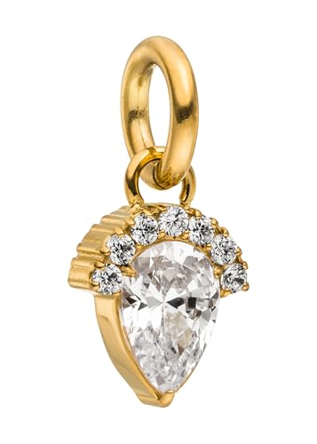 Purelei® Eternal Flame Charm – Tropfenförmiger Zirkonia-Anhänger halb umrandet mit funkelnden Steinen – Edelstahl vergoldet – 7x10 mm – Gold/Silber/Roségold (Gold) Purelei® Eternal Flame Charm – Tropfenförmiger Zirkonia-Anhänger halb umrandet mit funkelnden Steinen – Edelstahl vergoldet – 7x10 mm – Gold/Silber/Roségold (Gold)