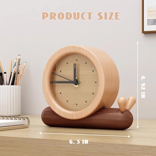 Reloj analógico de madera fina con diseño creativo redondo de cinco pulgadas 6