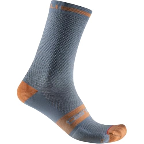 CASTELLI Superleggera 18 Sock Light Steel Blue/Bronze, Xxl