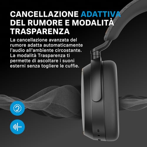 MOMENTUM 4 Wireless Special Edition: Bluetooth per telefonate cristalline con cancellazione adattiva del rumore, 60 h di autonomia e design pieghevole leggero, Nero/Rame - Cuffia gaming - Immagine 3