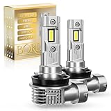 『コンパクト！』BORDAN H11 LED ヘッドライトフォグランプ H8 LED フォグ ホワイト 爆光 車検対応 20W*2 6500K 高光効LEDチップ搭載 車用DC12V 静音放熱 キャンセラー内蔵 h16 led フォグランプ 2個1セット