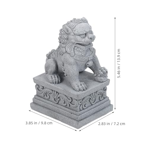 Lions chinois traditionnels en pierre pour sublimer un micro-paysage