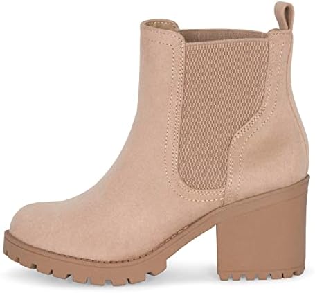 STYLISH S ABBY ~ Women’s Chelsea Ankle Boots – 3" Chunky Heel Lug...