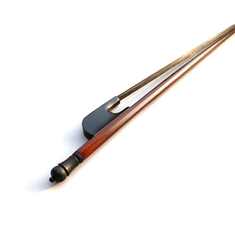 Yinfente Violinbogen 4/4 Full Size Brasilwood Barock Stil Natur Schwarz Bogen Pferdehaar Wellbalance